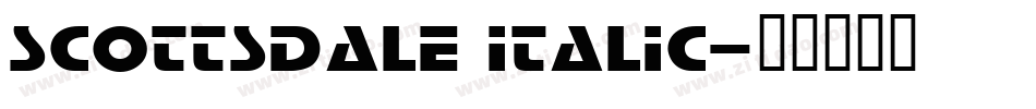 Scottsdale Italic字体转换